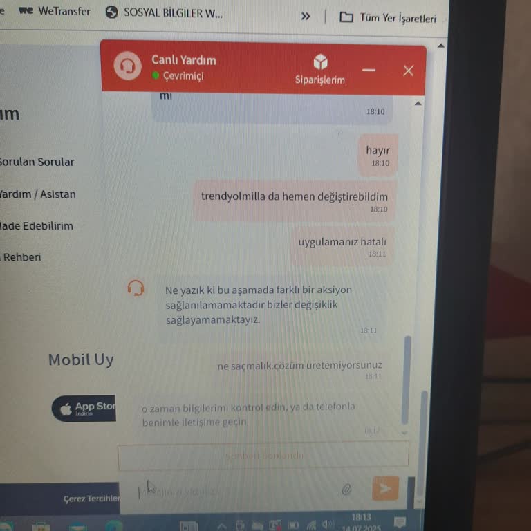 Trendyol'da E-posta Adresi Değişikliği Sorunu Ve Yetersiz Müşteri Hizmeti