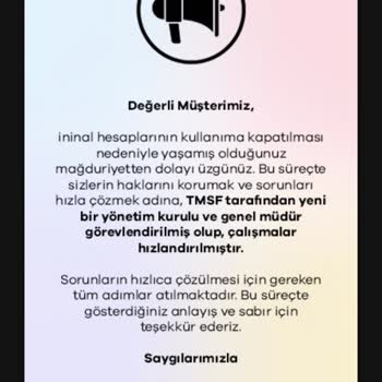 İninal Kart Kapalı, Bakiyeme Erişemiyorum Ve Bilgi Alamıyorum