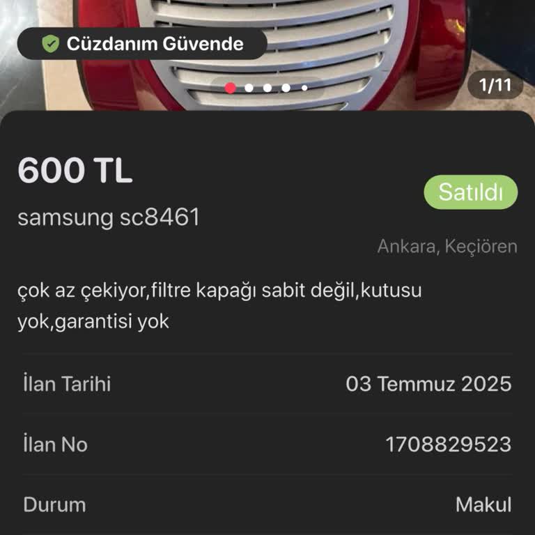 Letgo'da Satılmayan Ürün İçin Yanlış 'Satıldı' İbaresi