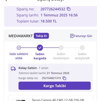 Media Markt'tan Alınan Üründe İade Süreci Başlatılamıyor, Müşteri Destek Vermiyor
