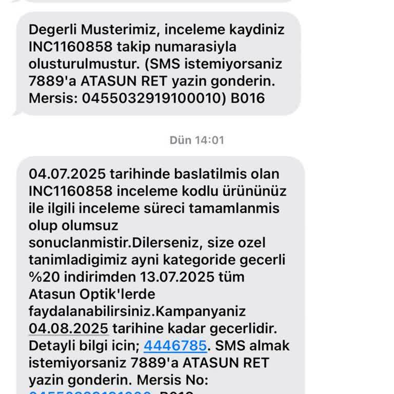 Garanti Süresi İçinde Kırılan Gözlüğüm Onarılmadan İade Edildi