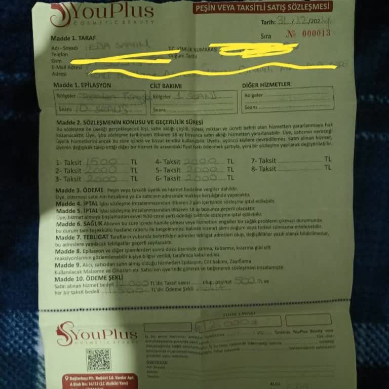 Aldığım Hizmet Eksik Ve Param Geri Ödenmiyor