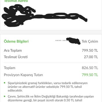 Teslim Edilmeyen Ürünler İçin Haksız Teslimat Ücreti Kesintisi