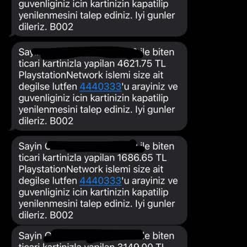 PlayStation Network'ten Bilgim Dışında Kredi Kartımdan Para Çekildi