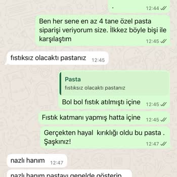 Hayal Kırıklığı: Siparişle Alakasız Pasta Ve Ciddiyetsiz Hizmet