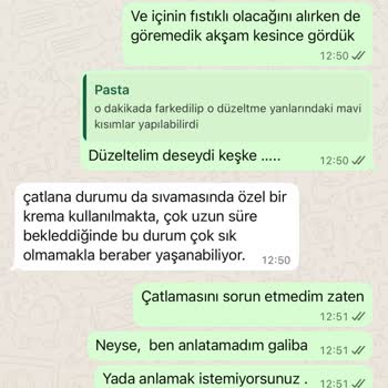Hayal Kırıklığı: Siparişle Alakasız Pasta Ve Ciddiyetsiz Hizmet