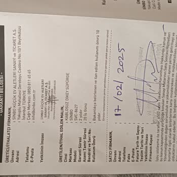 Sinbo Süpürge Parça Kırıldı, Garanti Ve Destek Yok