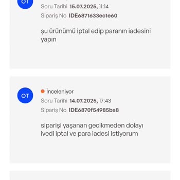 İdefix Üzerinden Satın Alınan Klimanın Kargoya Verilmemesi Ve İletişim Sorunu