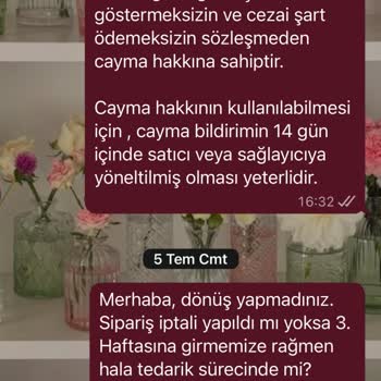 Sipariş Gönderilmedi, İade Ve İletişim Sorunları Yaşadım