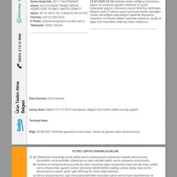 Beko Klima Sürekli Arızalanıyor, Değişim Talebim Reddediliyor