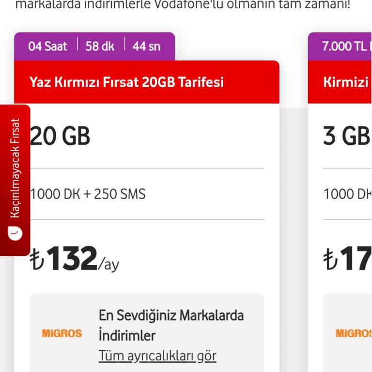 Vodafone Kampanya Bilgilerindeki Tutarsızlık Ve Yanıltıcı Yönlendirme