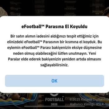 Efootball Oyununda Hatalı Para İadesi Ve Negatif Bakiye Sorunu