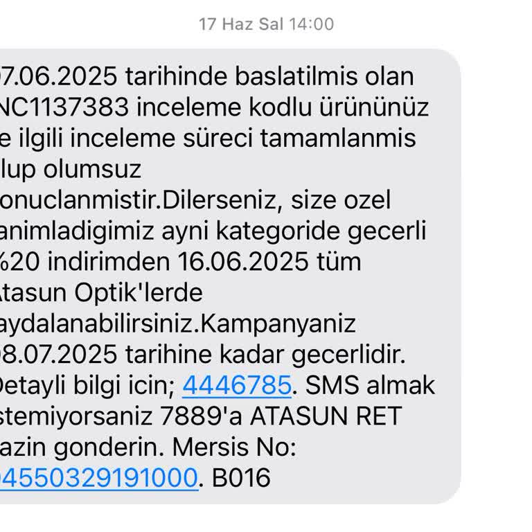 Gözlük Tamiri İçin Garanti Desteği Alamadım