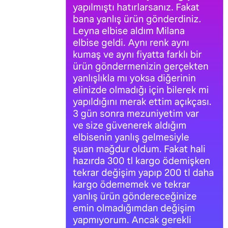 Yanlış Ürün Gönderimi Ve Haksız Kargo Ücretleri Mağduriyet Yaşattı