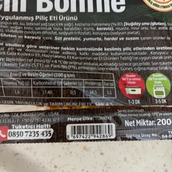 Aldığım Gedik Piliç Acılı Bonfile Paketi Eksik Ve Kalitesiz Çıktı