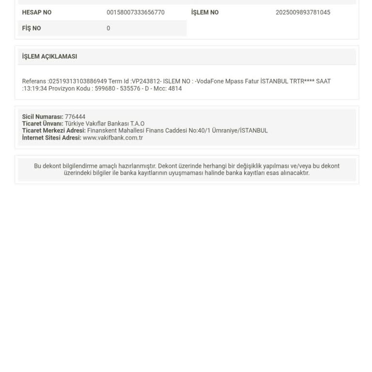 Vodafone'da Hatalı Borç Ve Çelişkili Bilgilendirme Mağduriyeti