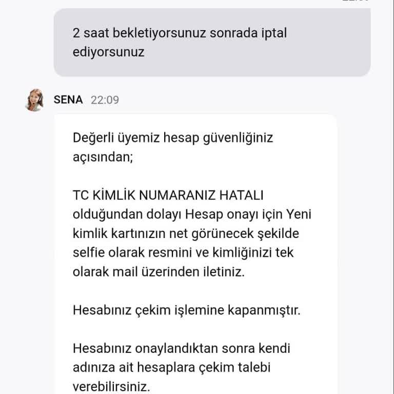 Kazancımı Çekemiyorum Destek Dönüş Yapmıyor