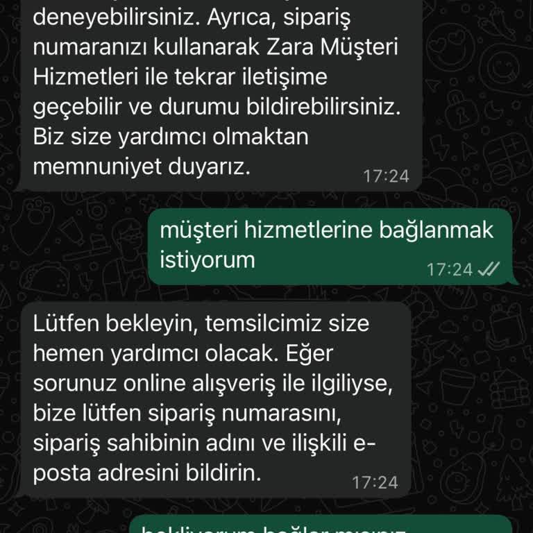 Zara'dan Aldığım Ürün Teslim Edilmedi, Müşteri Hizmeti Yetersiz Kaldı