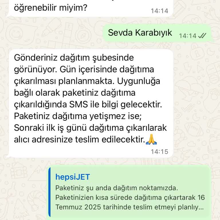 Hepsijet Teslimat Gecikmeleri Ve Tutarsız Müşteri Hizmetleri