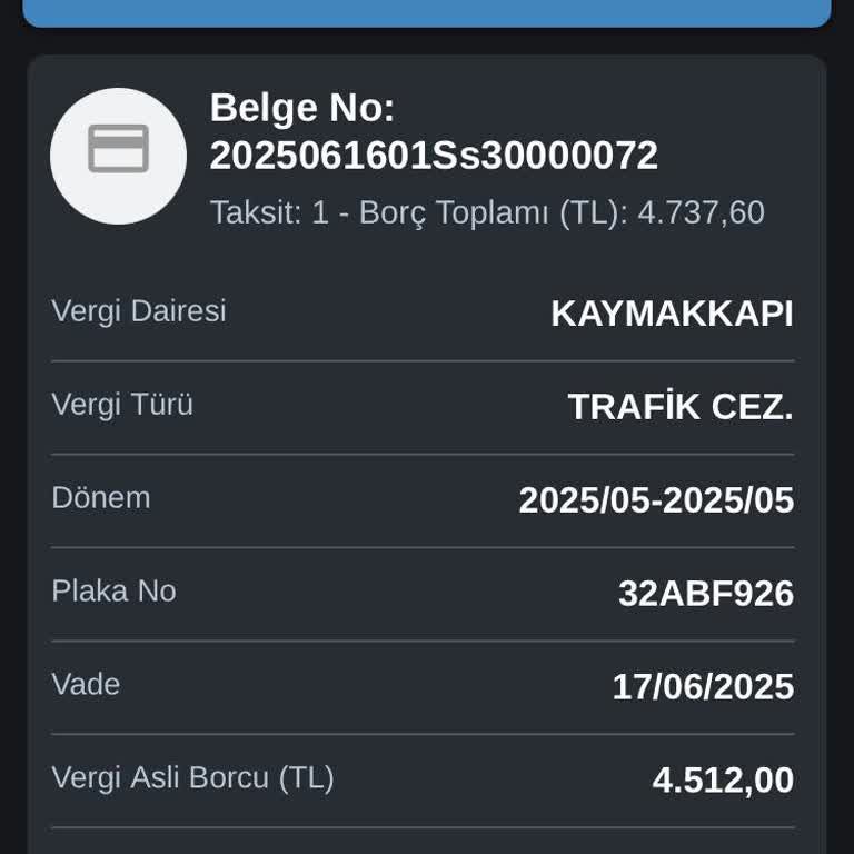 Ödenen Ceza E-Devlet'te Hâlâ Borçlu Görünüyor
