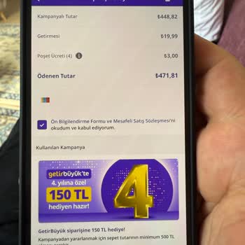 Getir Teknik Hata Sonrası Kuponum ve İadem Tanımlanmadı