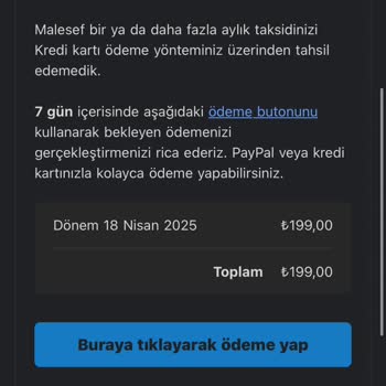 Tek Seferlik Ödeme Sonrası Bitmeyen Borç Bildirimleri