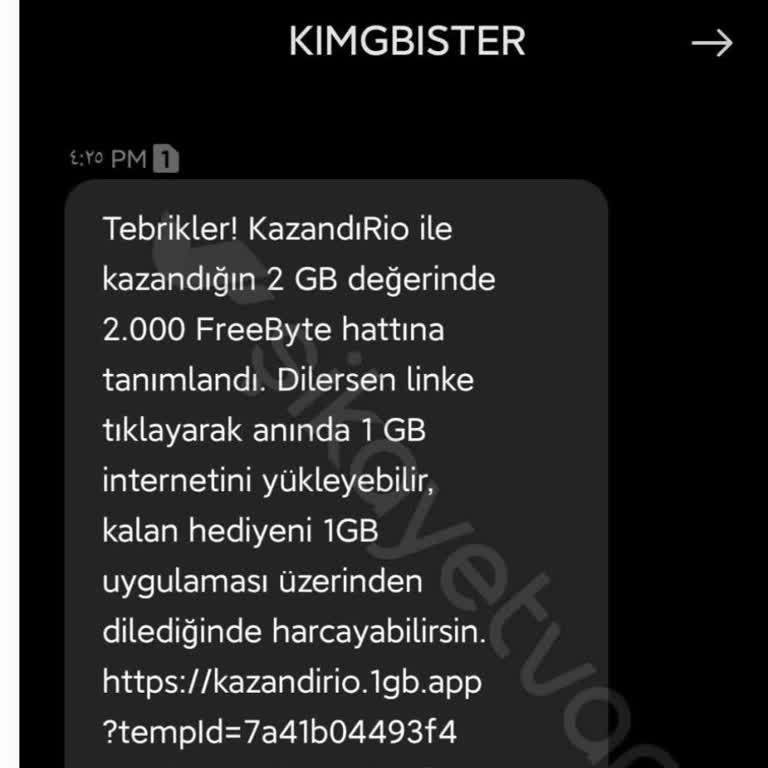 Kazandırio Kazandığım 2 GB İnternet Hattıma Tanımlanmadı, Bilgilendirme Alamadım