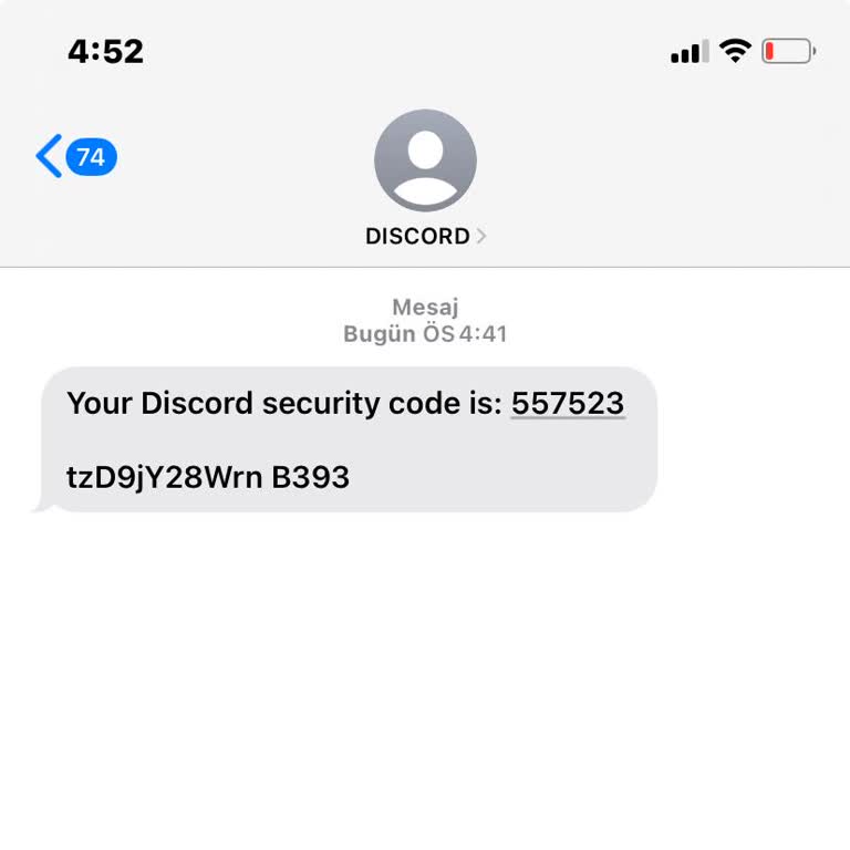 Bilgim Dışında Gönderilen Discord Güvenlik Kodu Hakkında Endişe Ve Şikayet