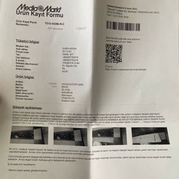 Bood Q500 Scooter: Arızalı Ürün Ve Yetersiz Servis Deneyimi