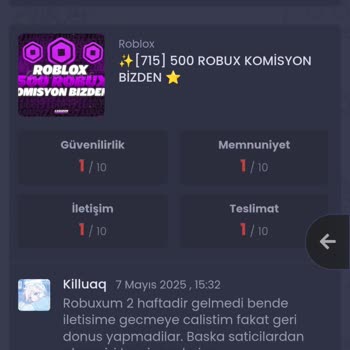 Satın Aldığım Robux Teslim Edilmedi, Paramı Geri İstiyorum