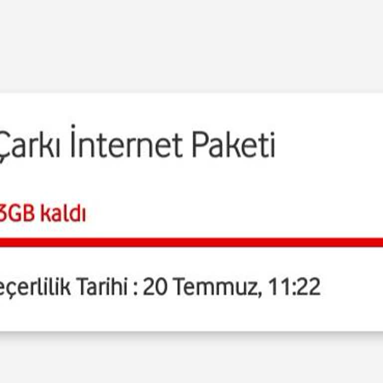 Vodafone Hediye İnternet Hem Yavaş Hem Çabuk Bitiyor