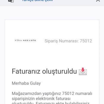 Vina Seramik Siparişim Teslim Edilmedi, Müşteri Mağduriyeti Artıyor