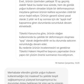 Kısa Sürede Deforme Olan İş Ayakkabısında Garanti Sorunu