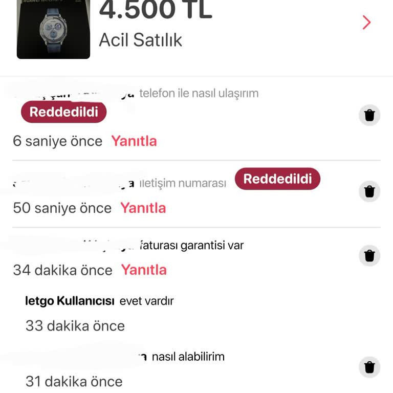 Letgo'da Satıcıyla İletişim Kuramama Sorunu