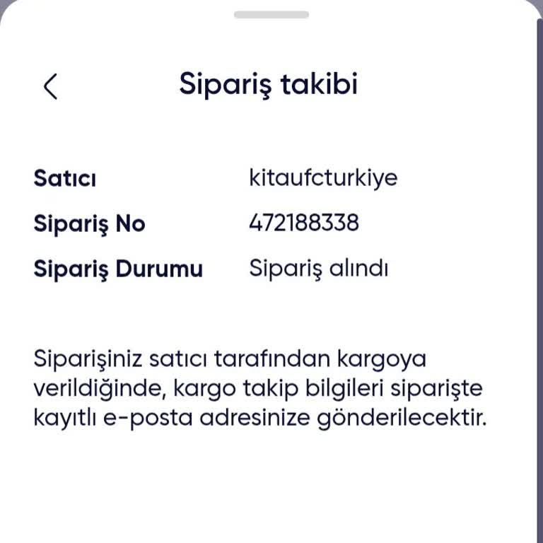Sipariş İptali İçin Yardım Alamıyorum