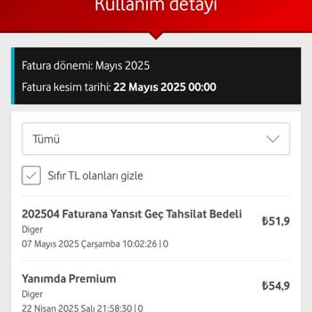 Vodafone Premium Yanımda Üyeliği Sonrası Haksız Faturalandırma Ve İletişimsizlik