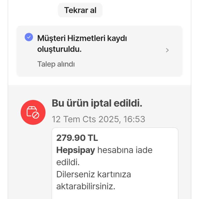 Hepsipay İade Tutarım Dört Gündür Kredi Kartıma Aktarılmıyor