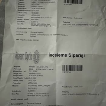 Rayban Gözlük Camında Dalgalanma Ve Garanti Dışı Bırakılma Mağduriyeti