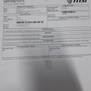 Garanti Kapsamında Anakart Değişimi Talebim Hala Karşılanmadı