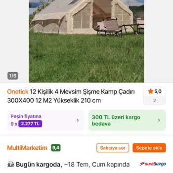 Multimarketim Çadır Alışverişimde Fiyat Düştü, Mağduriyetim Giderilmiyor