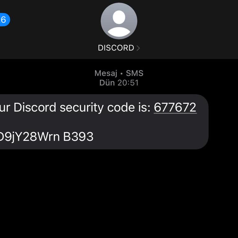 Üye Olmadığım Discord'dan Güvenlik Kodu Mesajı Geldi