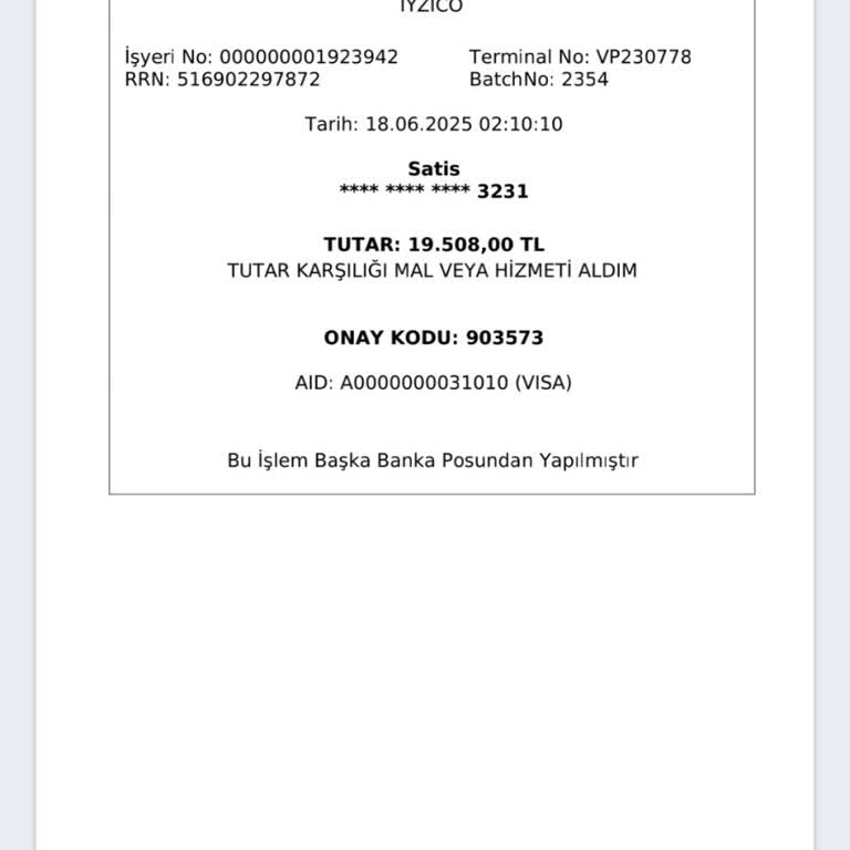 Kredi Kartımdan Onaysız Yüksek Tutar Çekimi