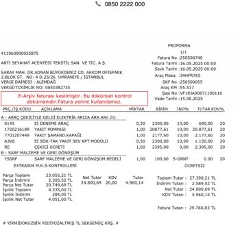 Araç Arızası Sonrası Haksız Hasar Faturası Ve Profesyonellikten Uzak Yaklaşım