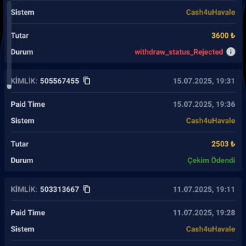Çekim Talebim Sonrası Bakiyem Silindi
