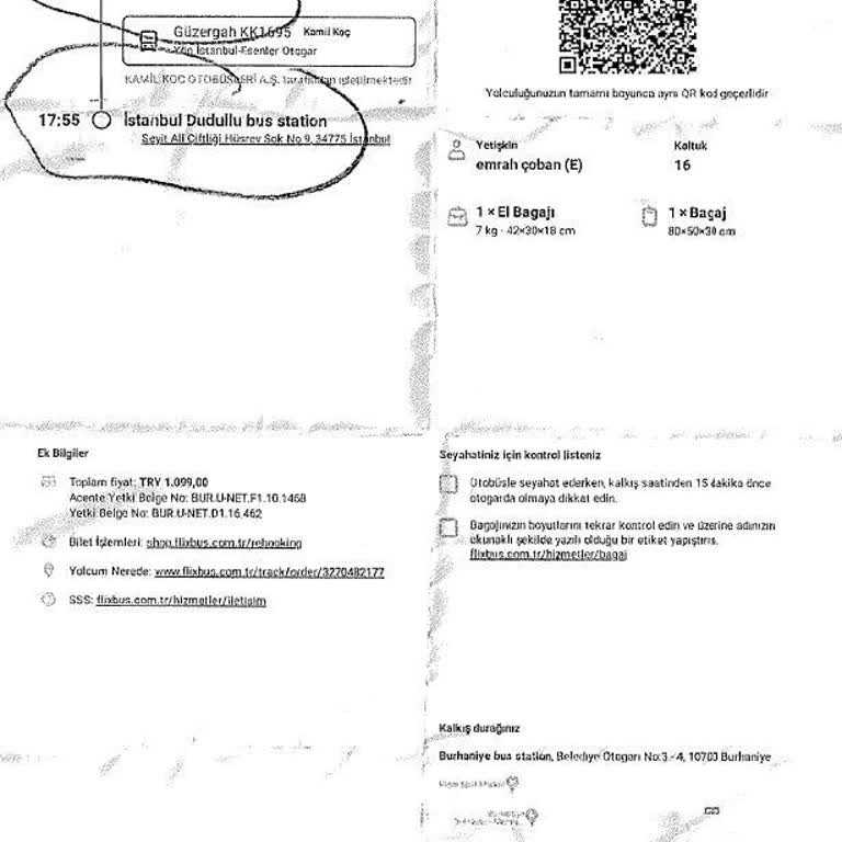 Saatlerce Geciken Otobüs, Eksik Servis Ve Kötü Hizmet Deneyimi