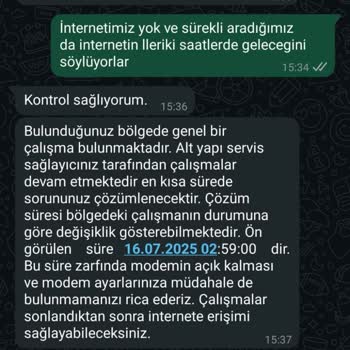 İnternet Arızasında Yetersiz Müşteri Hizmetleri Ve Geciken Çözüm