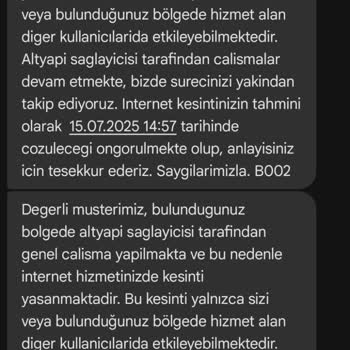 İnternet Arızasında Yetersiz Müşteri Hizmetleri Ve Geciken Çözüm