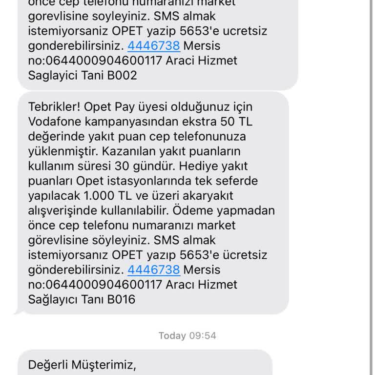 Opet Pay Kampanyasında Yakıt Puanı Yüklenmedi, Şifre Hakkım Boşa Gitti