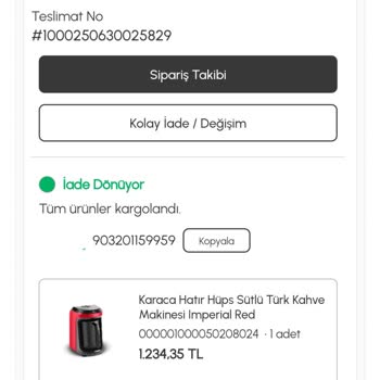 Kahve Makinesi Siparişim 16 Gündür Teslim Edilmedi, Mağdur Oldum