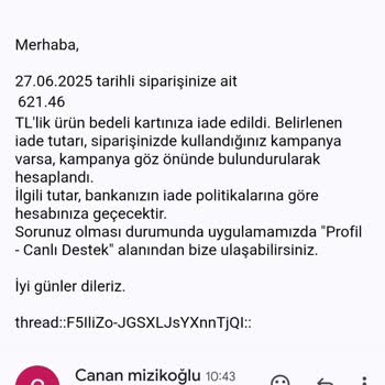 İptal Edilen Siparişimin İadesi Bir Türlü Hesabıma Yatmadı